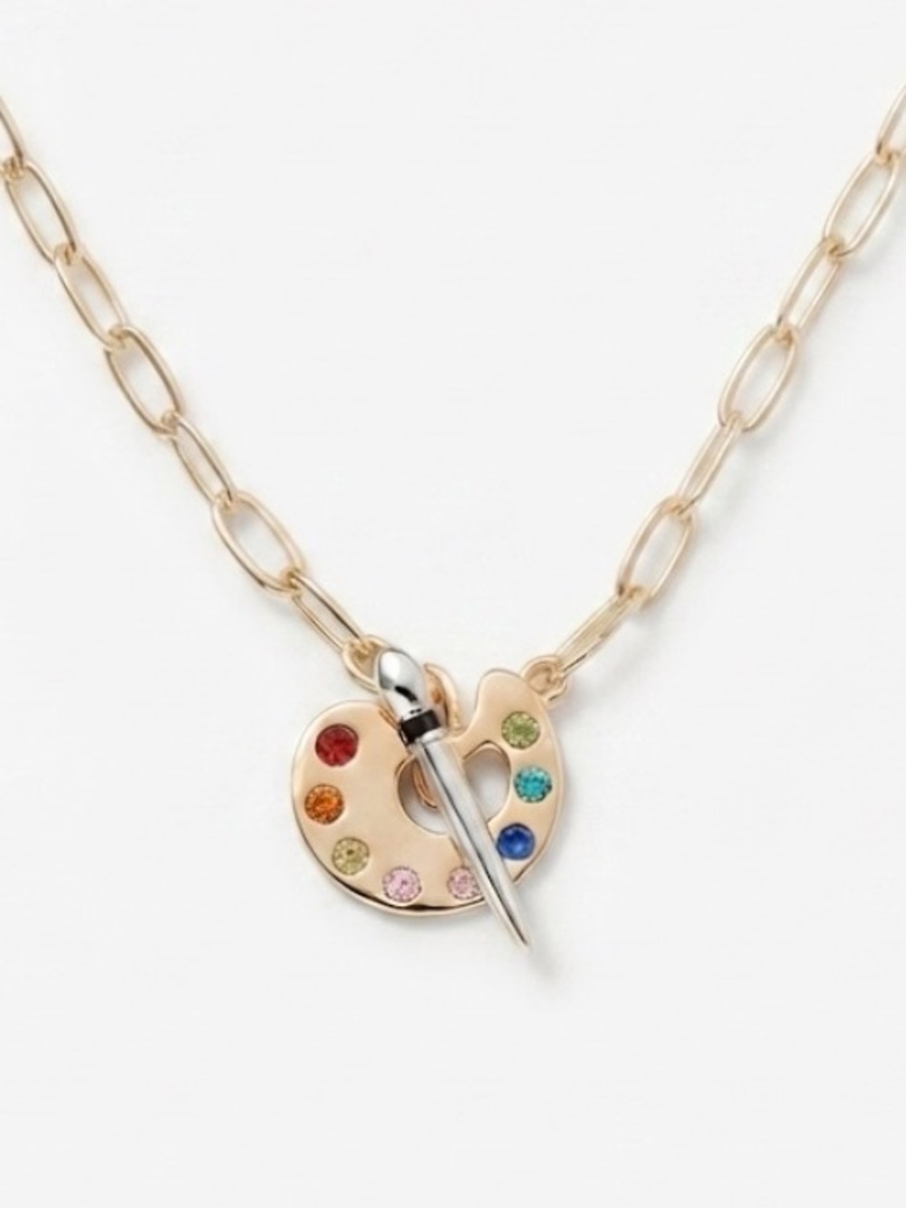 NWT ⚜️🎨⚜️ True To Form Palette and Paintbrush Toggle Necklace